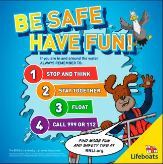 Be Safe Be Seen poster from RNLI